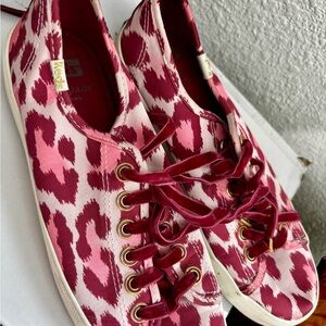 Keds Women's Red and White Patterned Sneakers
